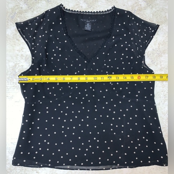 apostrophe Petite polka dot sheer blouse - Picture 13 of 14